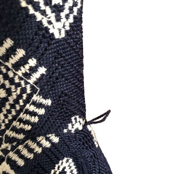 Knitworks Girls Navy Blue/White Crochet Dress Size 14 - Picture 5 of 7